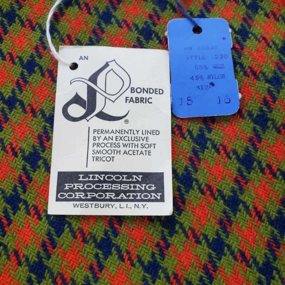 *SOLD* ๐ VINTAGE NOS 60s Wool Plaid "Tweed" Mini Skirt Deadstock - Picture 4 of 8